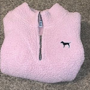 Victoria Secret PINK Quarter Zip Sherpa